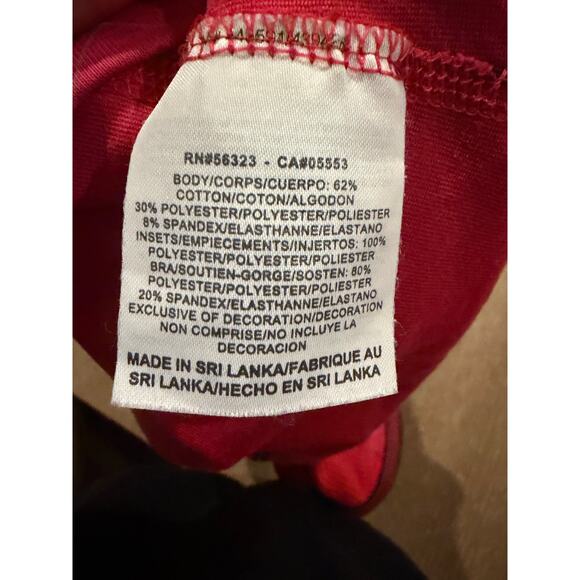 Nike Dri-Fit Women's Tank TopMedium Pink Red Racerback with Built-In Shelf Bra - Picture 3 of 7